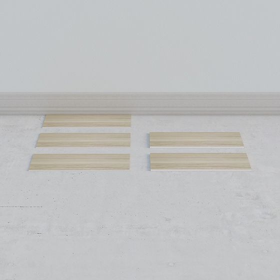 Concrete and Wood Texture Floor 3D model for Creative Spaces