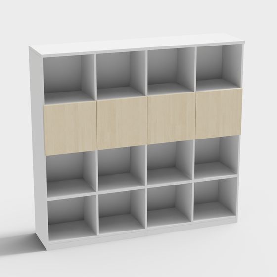 Modern Minimalist Bookshelf 3D model