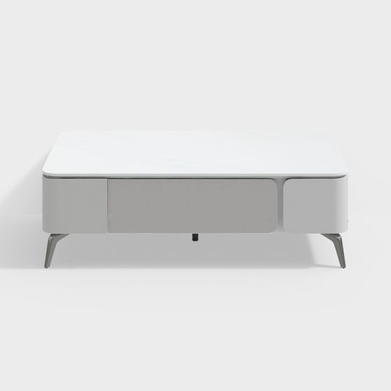 Urban Coffee Table 3D Model – Minimalist Marble Design