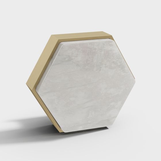 Elegant Hexagonal Decorative Panel 3D model