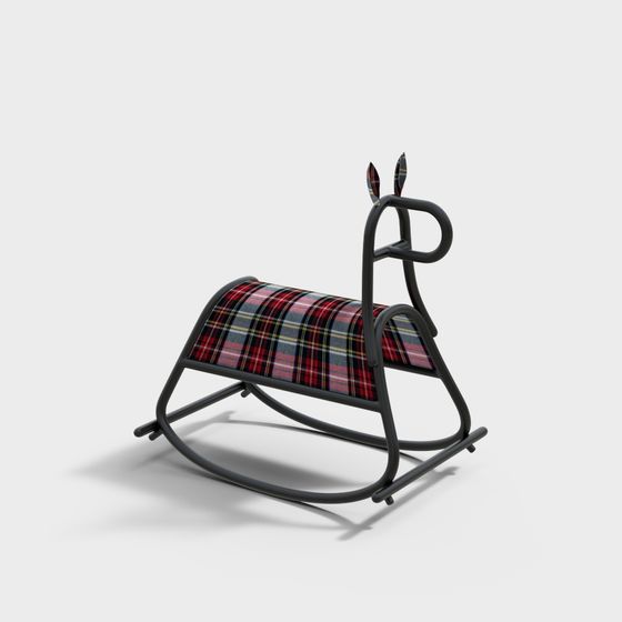Charming Fawn Rocking Chair 3D model