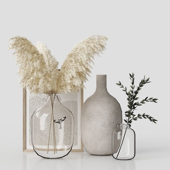 Minimalist 3D Floral Arrangement Model