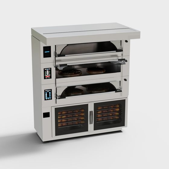 Sleek Industrial Oven 3D Model for Contemporary Use
