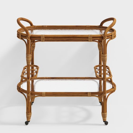 Vintique Bar Cart 3D model