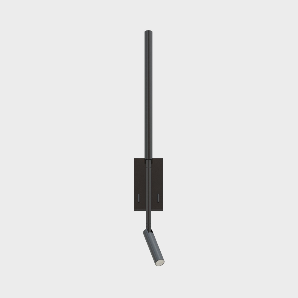 Sleek Black Minimalist Wall Light 3D model