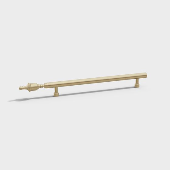 Stylish Golden Handrail 3D model for Modern Interiors