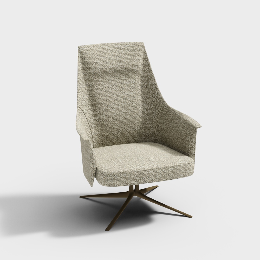 Fauteuil lounge Poliform STANFORD en lin beige