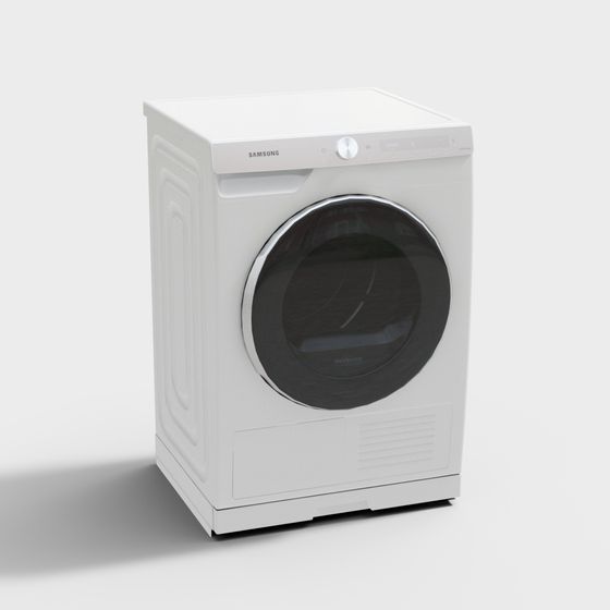 Sleek Samsung Dryer 3D Model for Modern Interiors