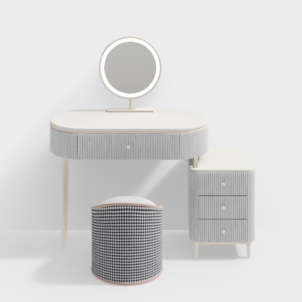 Champagne-Marble-Top-Makeup-Vanity-Set