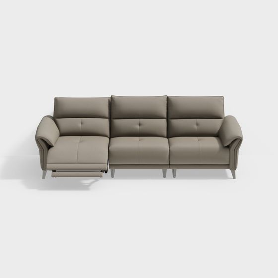 Urban Comfort Sofa Low-Poly 3D model