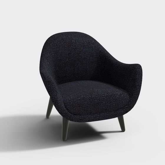 fauteuil bleu MADQUEEN Poliform en flanelle
