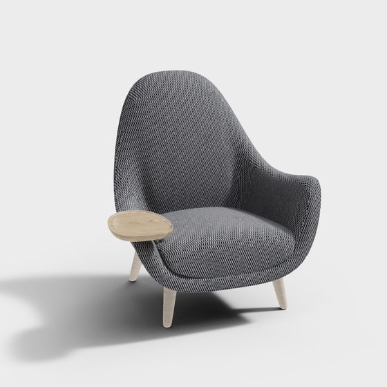 Cozy Lounge Chair 3D model for Modern Spaces