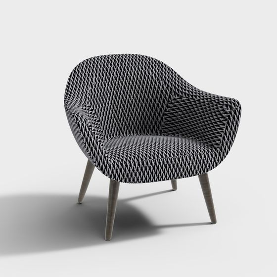 Elegant Low-Poly 3D Chair Model for Modern Interiors