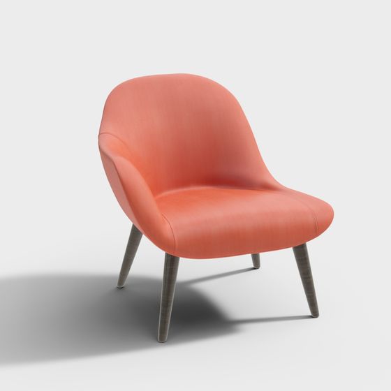 Stylish Coral Chair 3D model for Modern Interiors