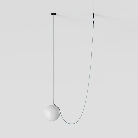 Stylish Pendant Light 3D Model for Modern Interiors