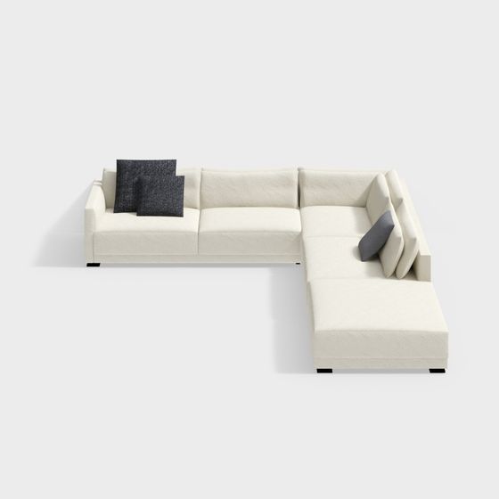 Stylish 3D Sofa Model for Contemporary Spaces