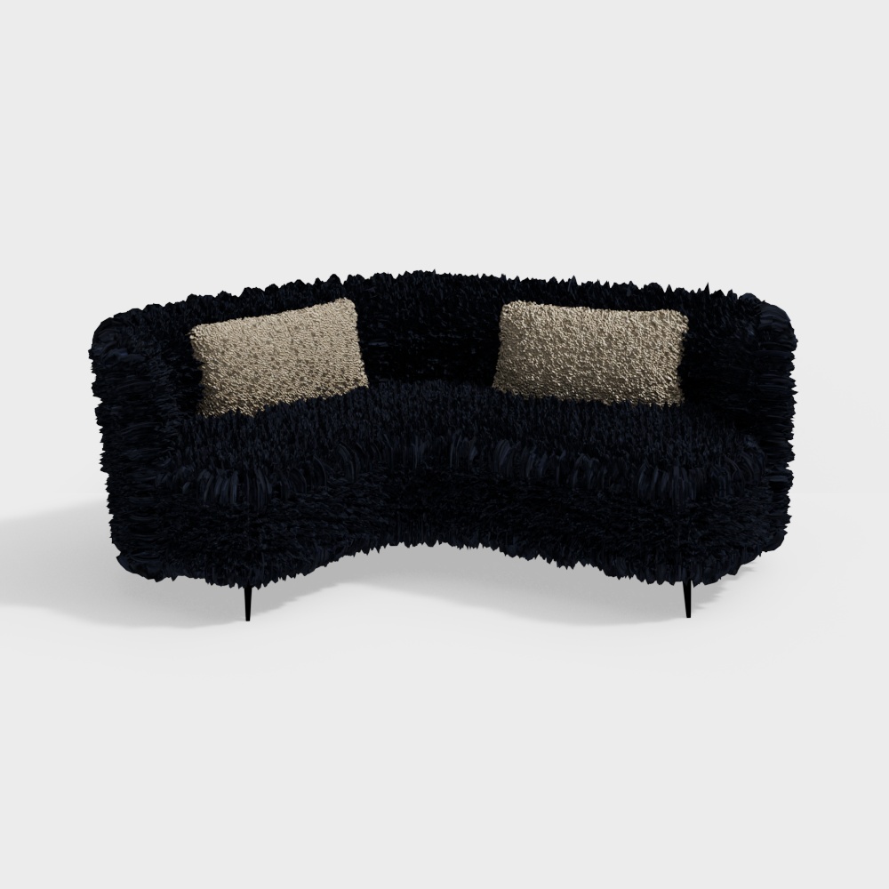 Poliform BRISTOL sofa  Dark blue linen loveseat