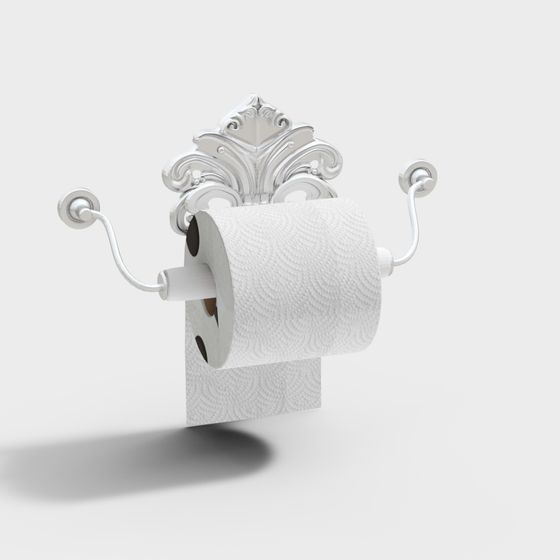Elegant Toilet Paper Holder 3D model