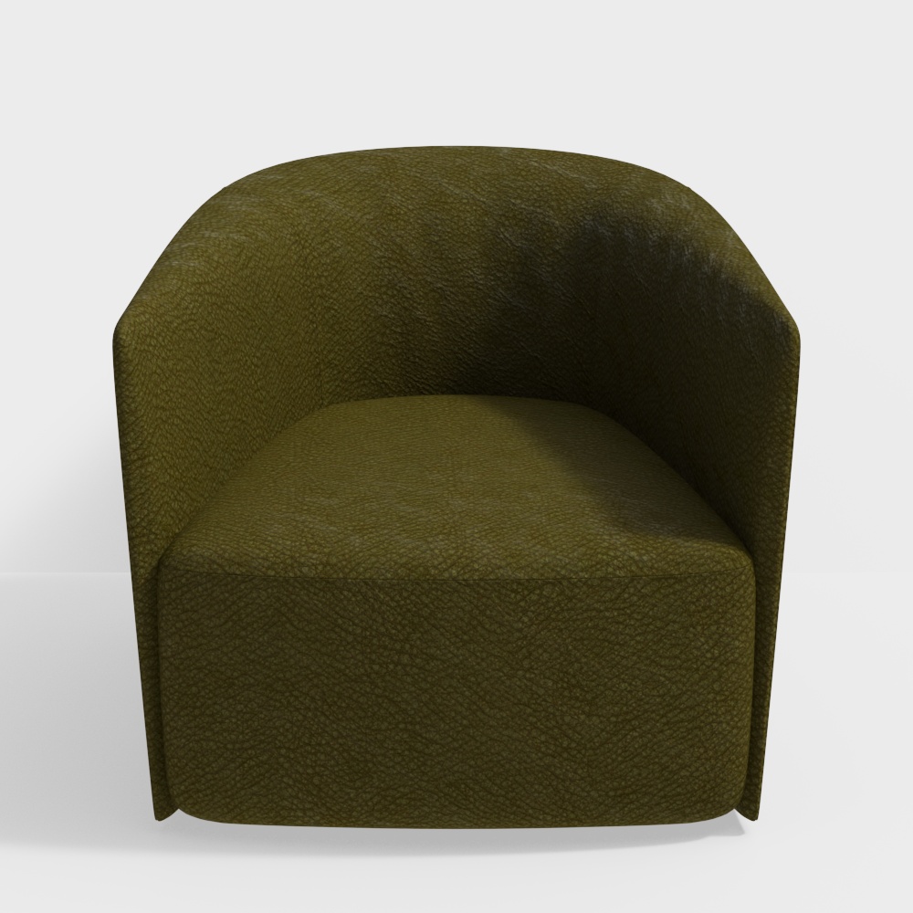 Poliform SANTAMONICA Sessel Grüner Lederstuhl