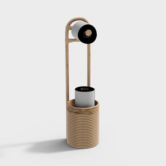 Bamboo Tissue Holder 3D model with Unique Design