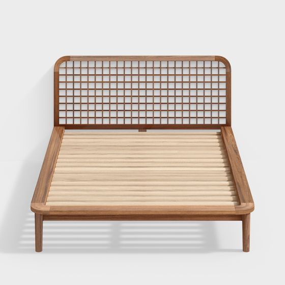 Low Polygon Bed Frame 3D model for Modern Homes