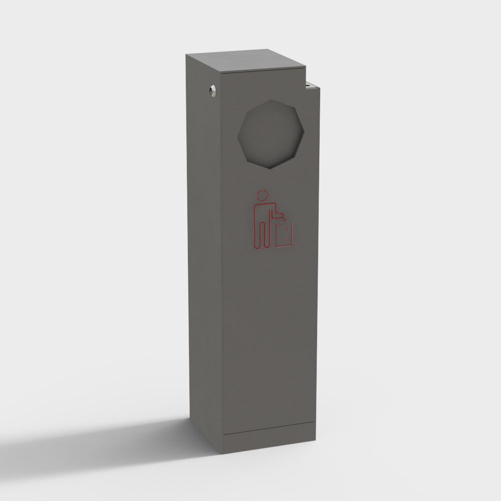 Sleek Minimalist Trash Bin 3D model