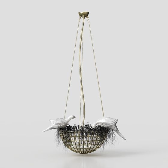 Hanging Bird's Nest 3D model for Creative Projects
