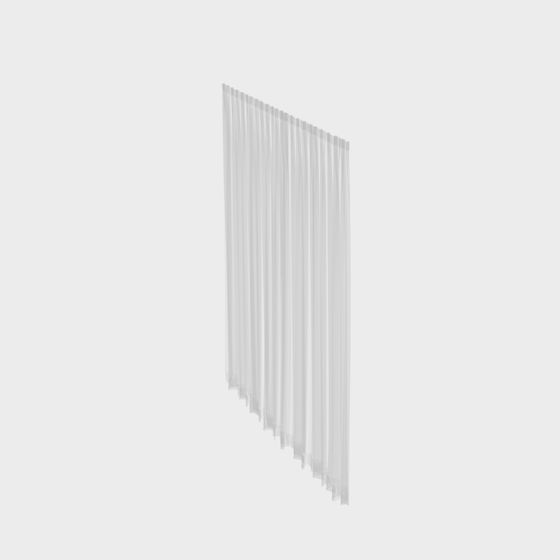 Elegant Transparent Curtain 3D model for Contemporary Spaces