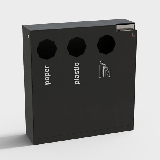 Urban Eco Station Low-Poly 3D model