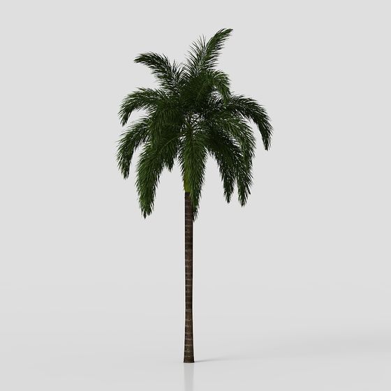 Vibrant Low-Polygon Palm Tree 3D model