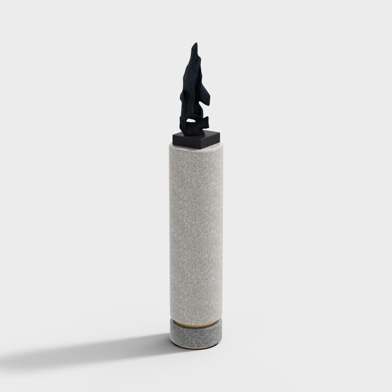 Pédestal visage et abstrait