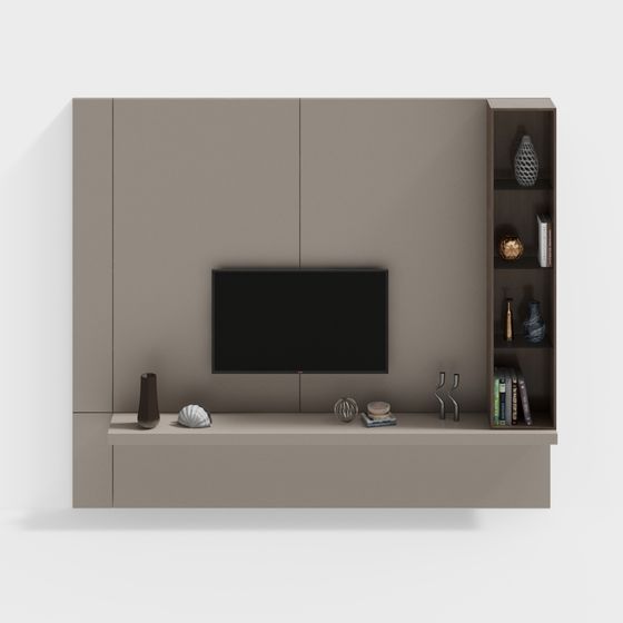 Modern Minimalist TV Wall Cabinet 3D model