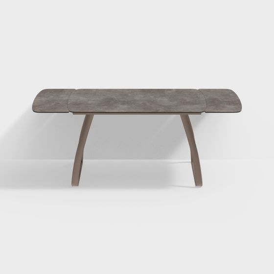 Elegant Concrete Dining Table 3D model for Modern Spaces