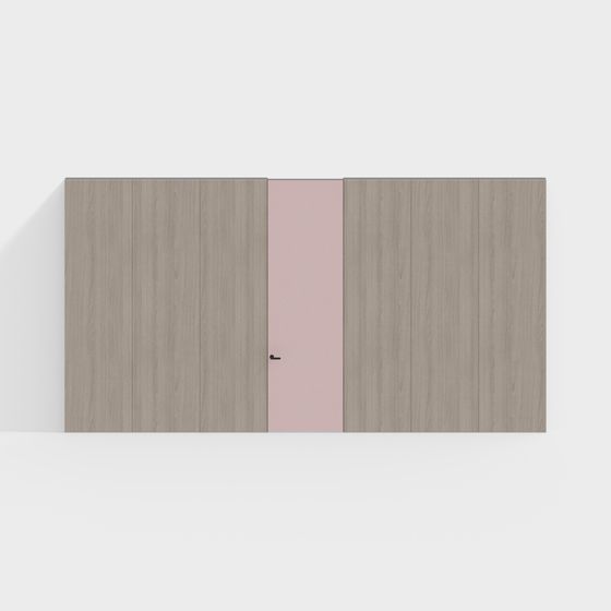 Dual Color Wooden Door 3D model