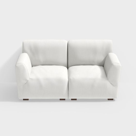 Minimalist 3D Sofa Model for Modern Interiors