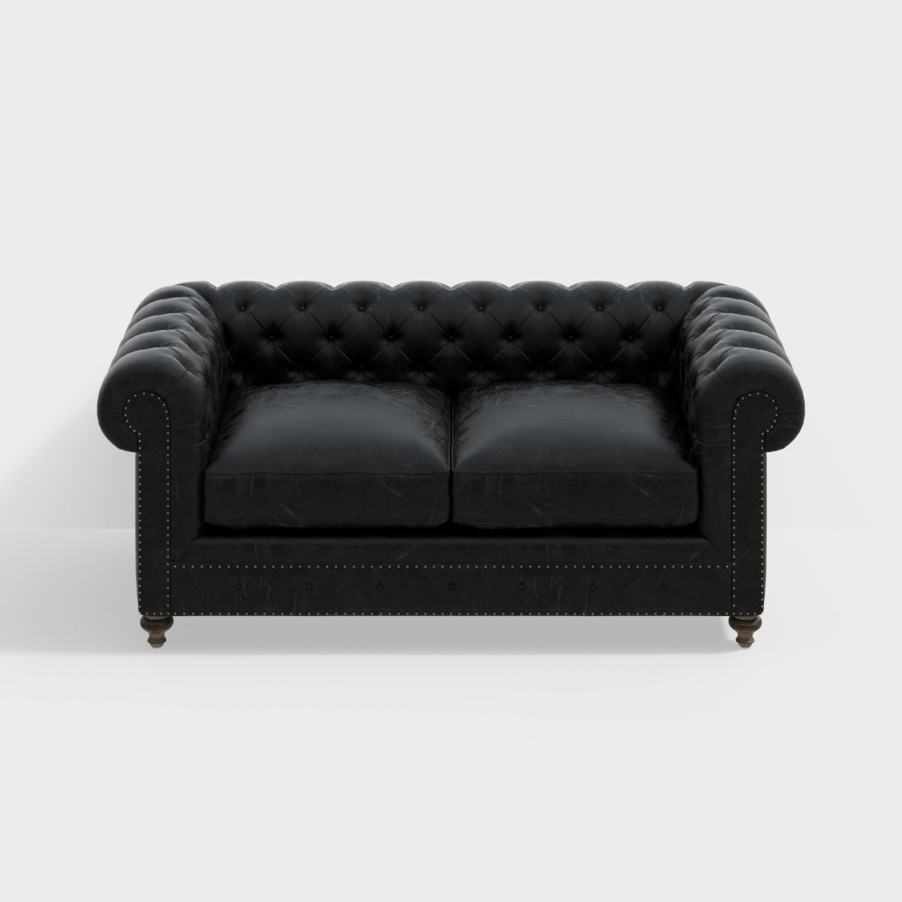 Vintage Leather Sofa 3D model
