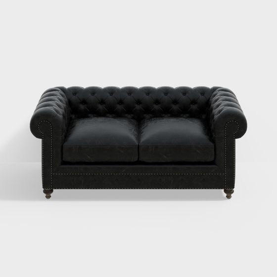 Vintage Leather Sofa 3D model