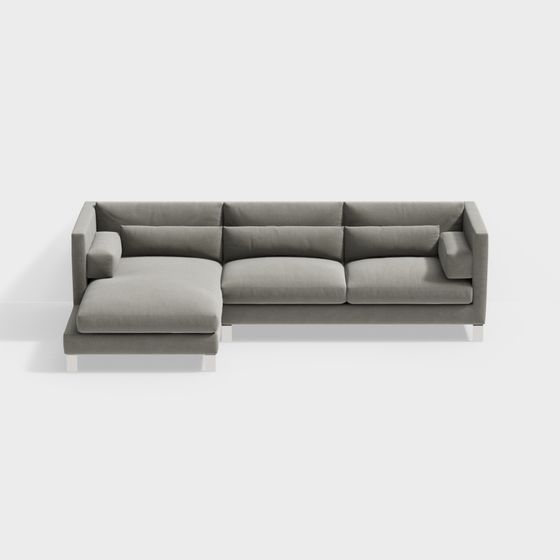 Low Poly Modern Sofa 3D model