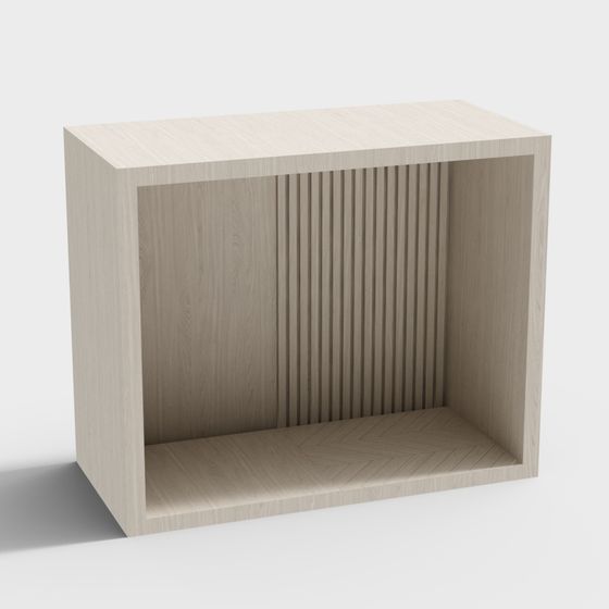 Stylish Wooden Display Cabinet 3D model
