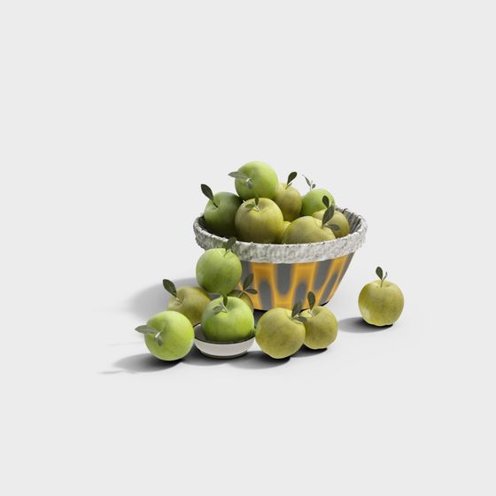 Apples and Vase 3D model