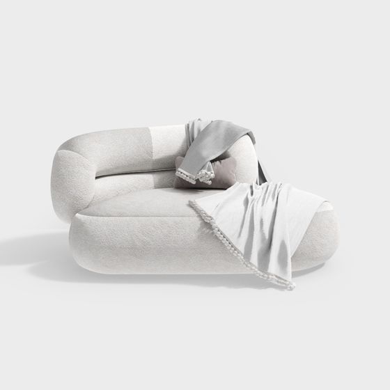 Low-Polygon Style Sofa 3D Model