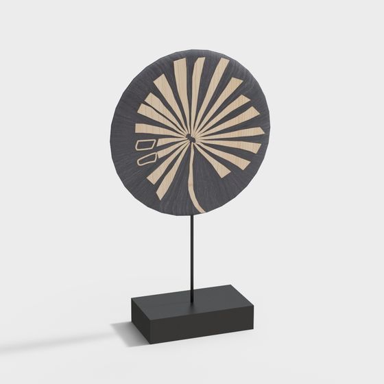 Fan Shade Low-Poly 3D Model for Creative Designs