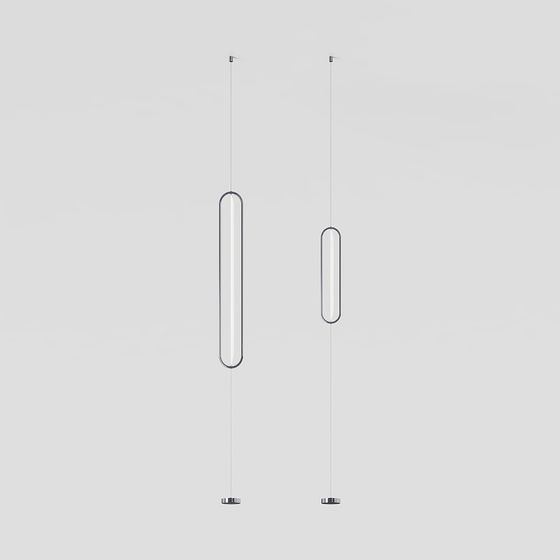 Stylish Pendant Light 3D model for Contemporary Spaces