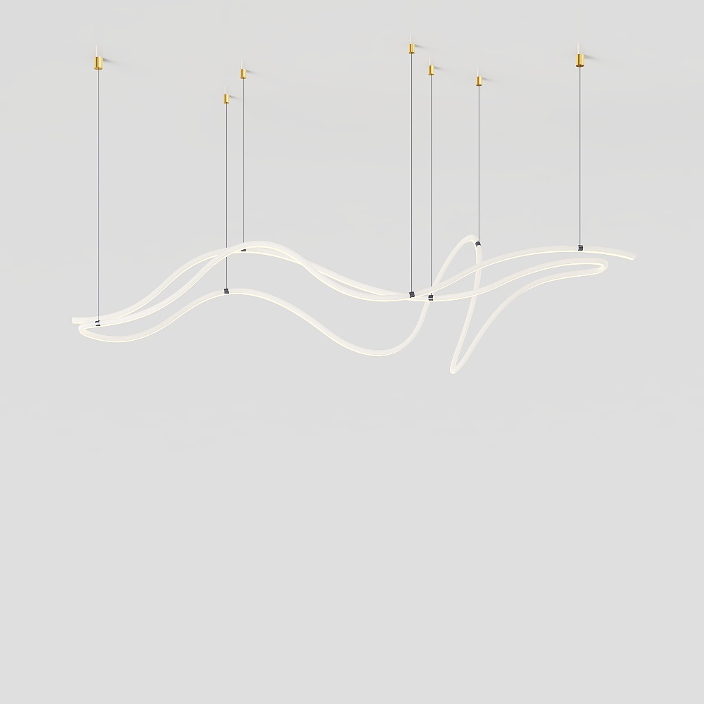 幾何 LED 線吊燈