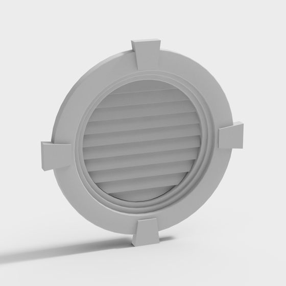 Minimalist Round Window 3D model