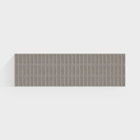 Low Poly Detailed Modern Concrete Brick Wall 3D model