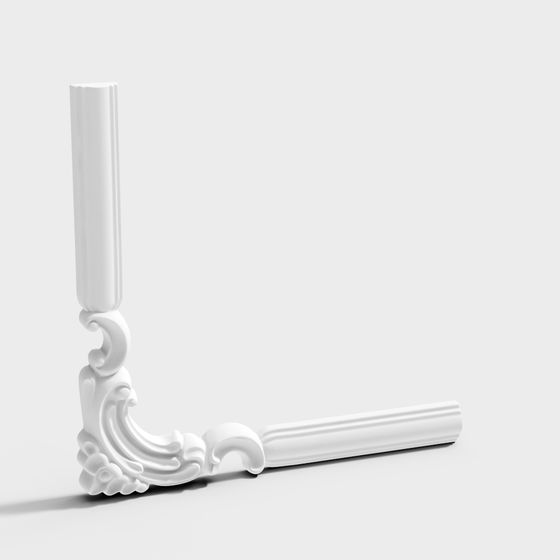 Low Poly Decorative Corner Column 3D model