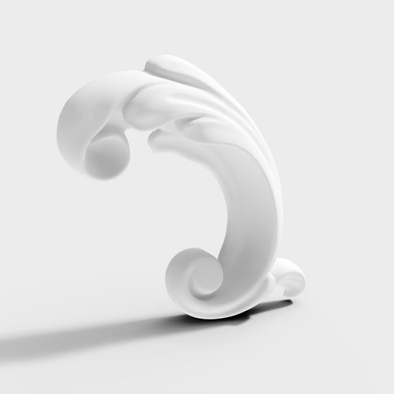 Stylish Streamlined Hook 3D model for Creative Projects