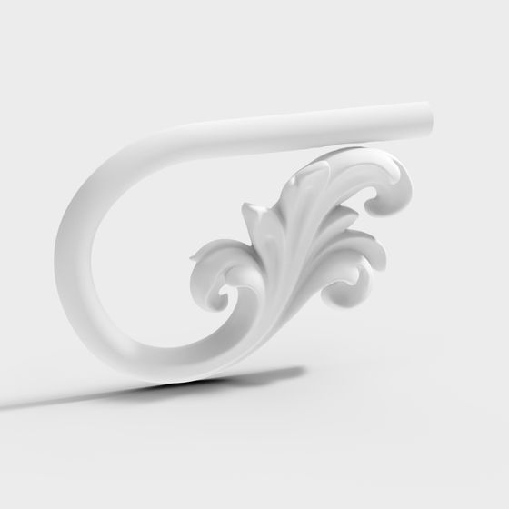 Floral Scroll 3D model