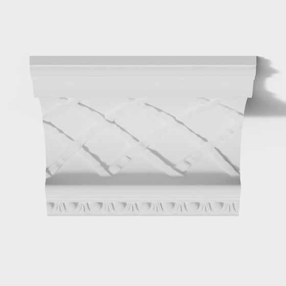 Elegant Lattice Wall Panel 3D model